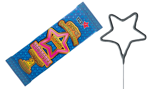  Бенгальские свечи фигурные 2 шт "Звездочка"  в Вилюйске